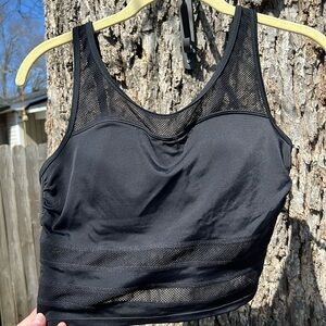 Athleta Black Mesh Swim Top, size 34 B/C